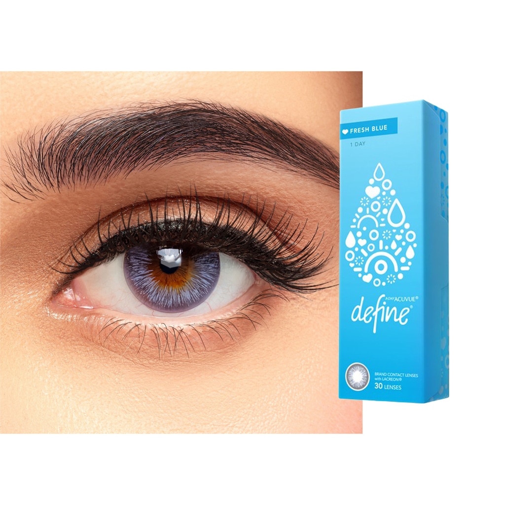 ACUVUE DEFINE FRESH BLUE DAILY COLOR CONTACT LENSES – 30 PACK