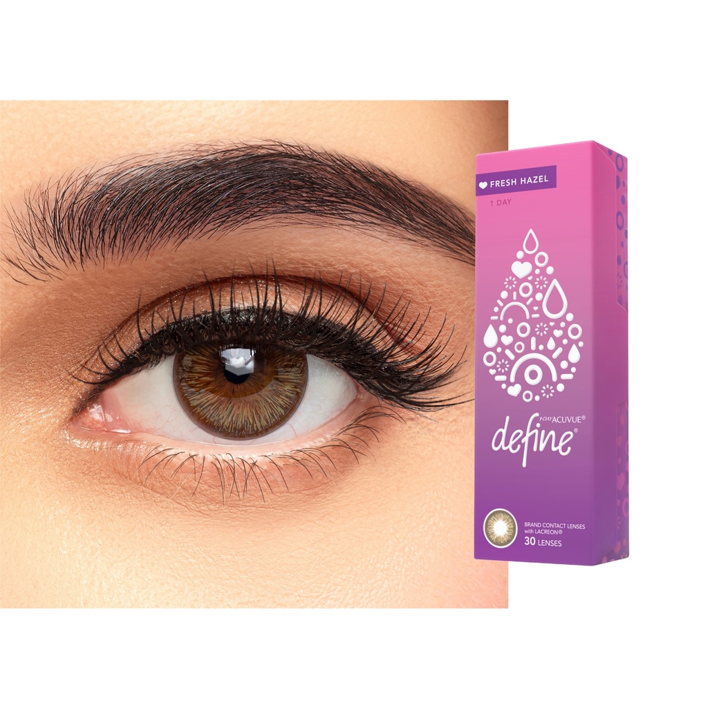 ACUVUE DEFINE FRESH HAZEL DAILY COLOR CONTACT LENSES – 30 PACK