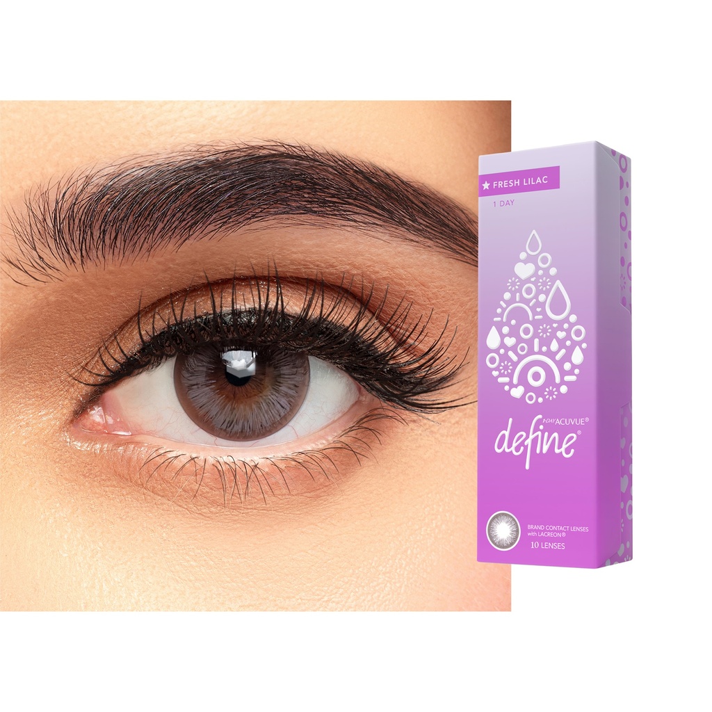 ACUVUE DEFINE FRESH LILAC DAILY COLOR CONTACT LENSES – 10 PACK