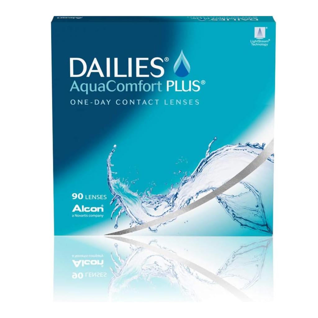 DAILIES AQUACOMFORT PLUS CLEAR CONTACT LENSES – 90 Pack