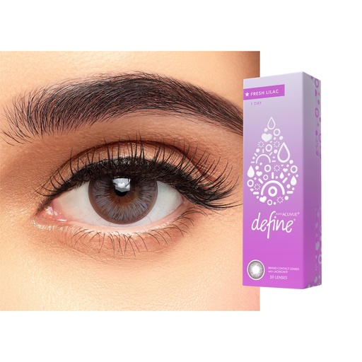 ACUVUE DEFINE FRESH LILAC DAILY COLOR CONTACT LENSES – 10 PACK
